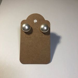 simulated 13 mm pearl earrings